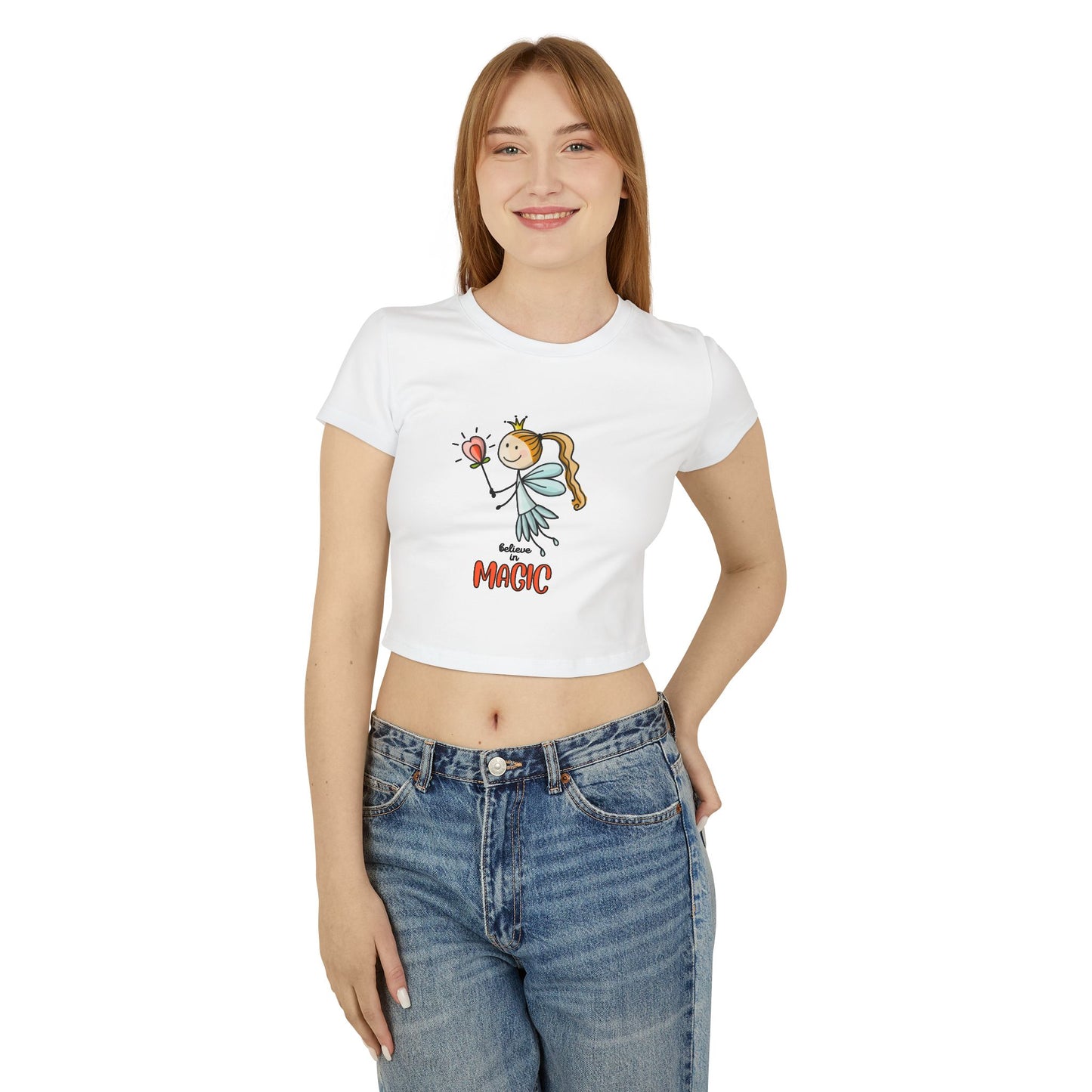 Magic Fairy Women's Baby Tee - Believe in Magic Design