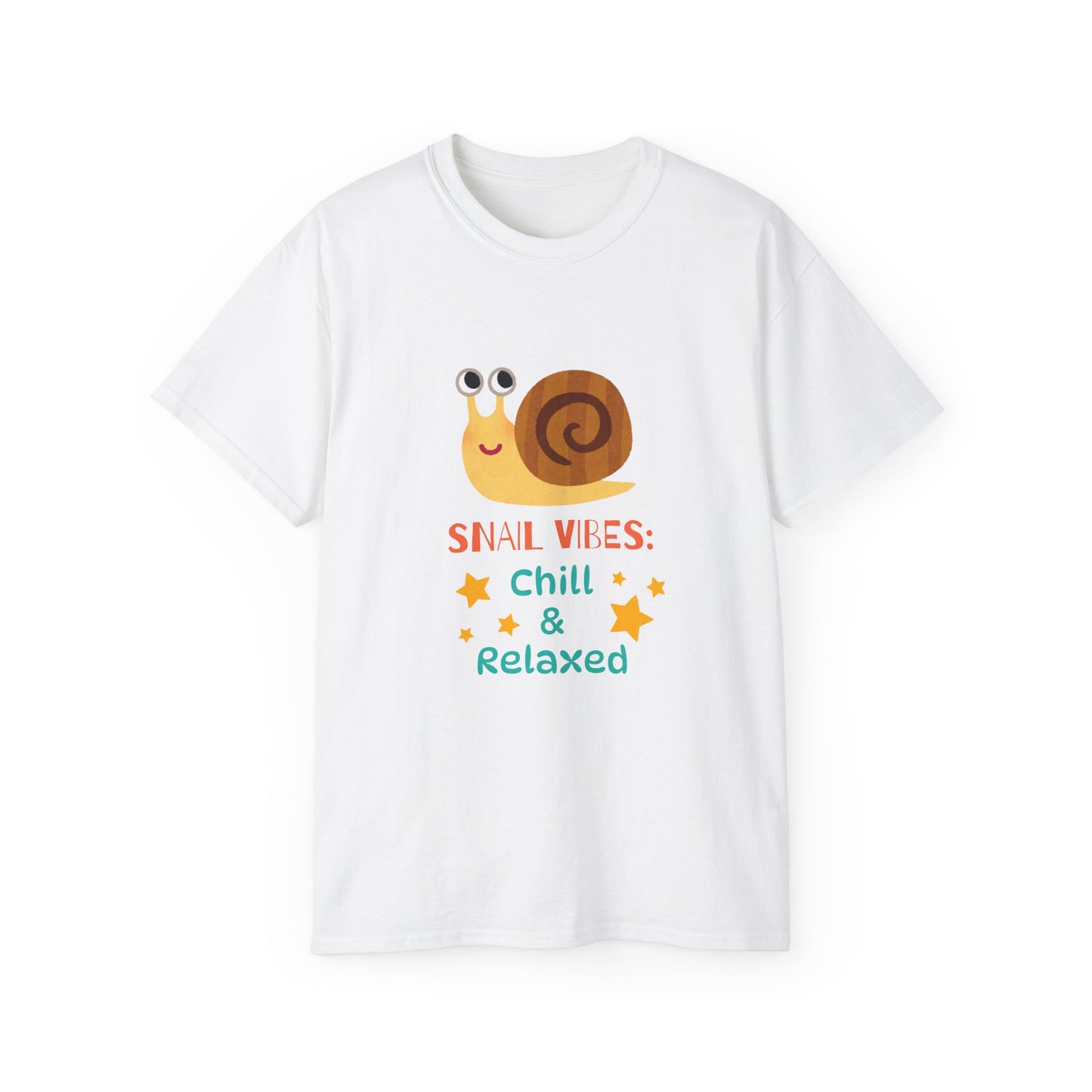 Snail Vibes Ultra Cotton Tee for Men - Chill & Relaxed T-Shirt