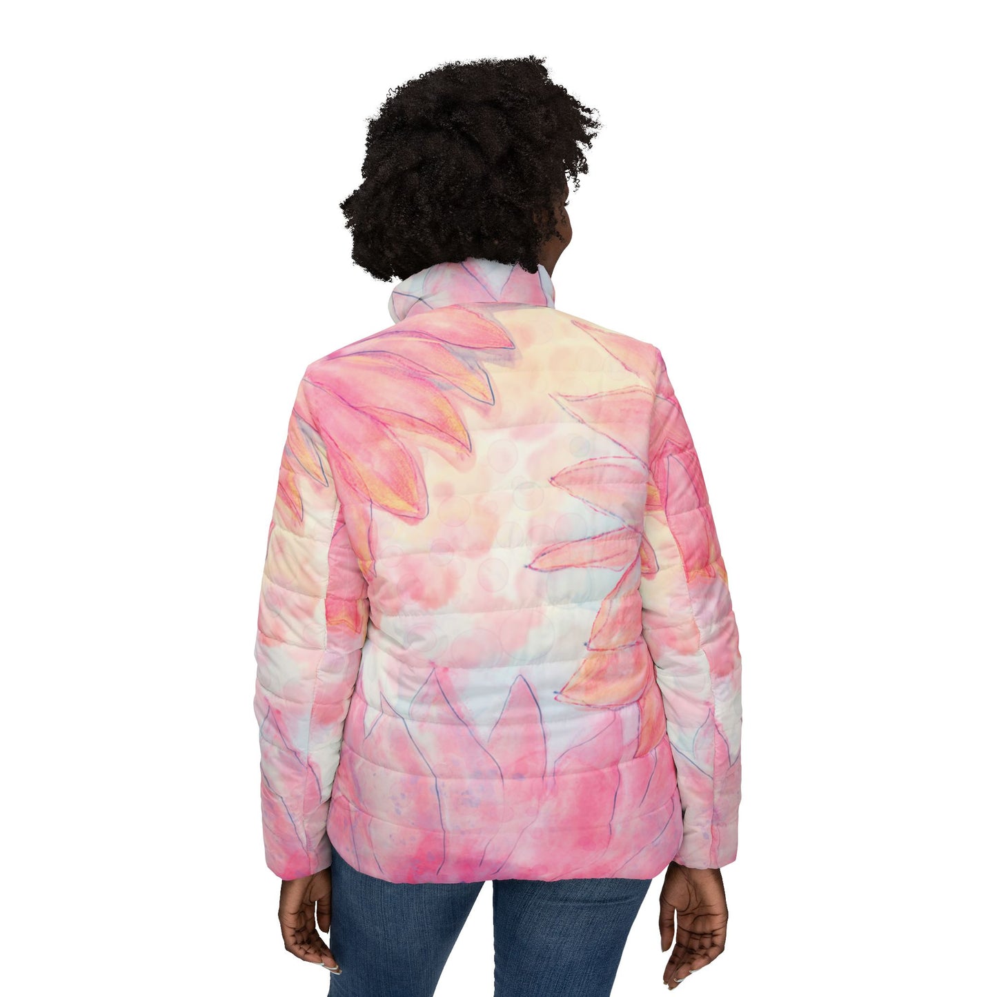 Floral Women's Puffer Jacket - Stylish & Cozy Outerwear for Everyday Adventures