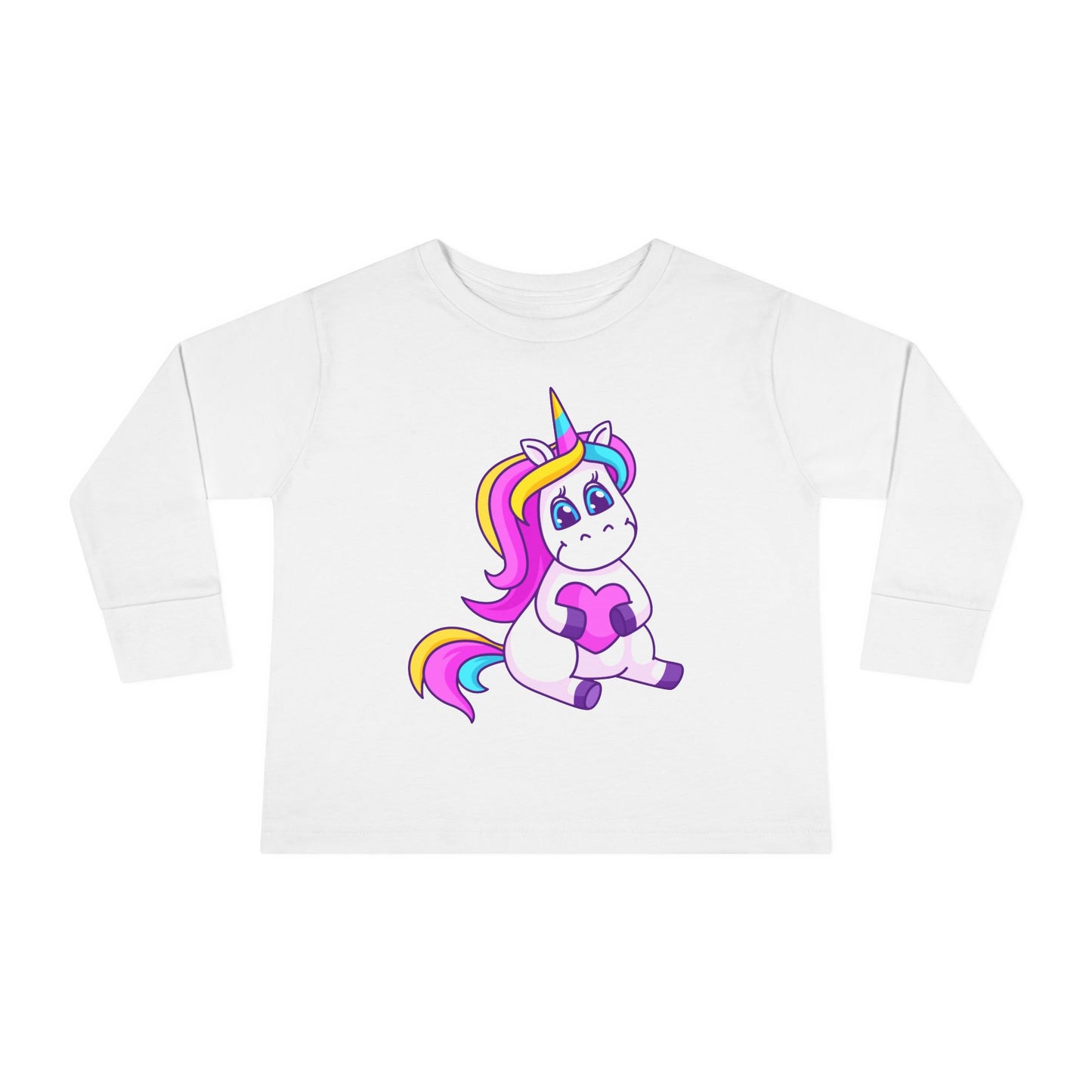 Adorable Unicorn Toddler Long Sleeve Tee – Perfect for Playtime & Birthdays