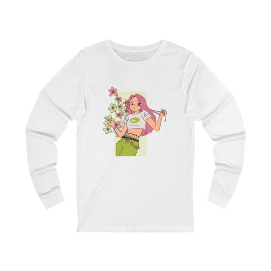 Floral Graphic Unisex Long Sleeve Tee - Perfect for Spring Celebrations