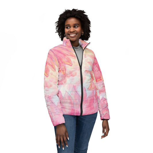 Floral Women's Puffer Jacket - Stylish & Cozy Outerwear for Everyday Adventures