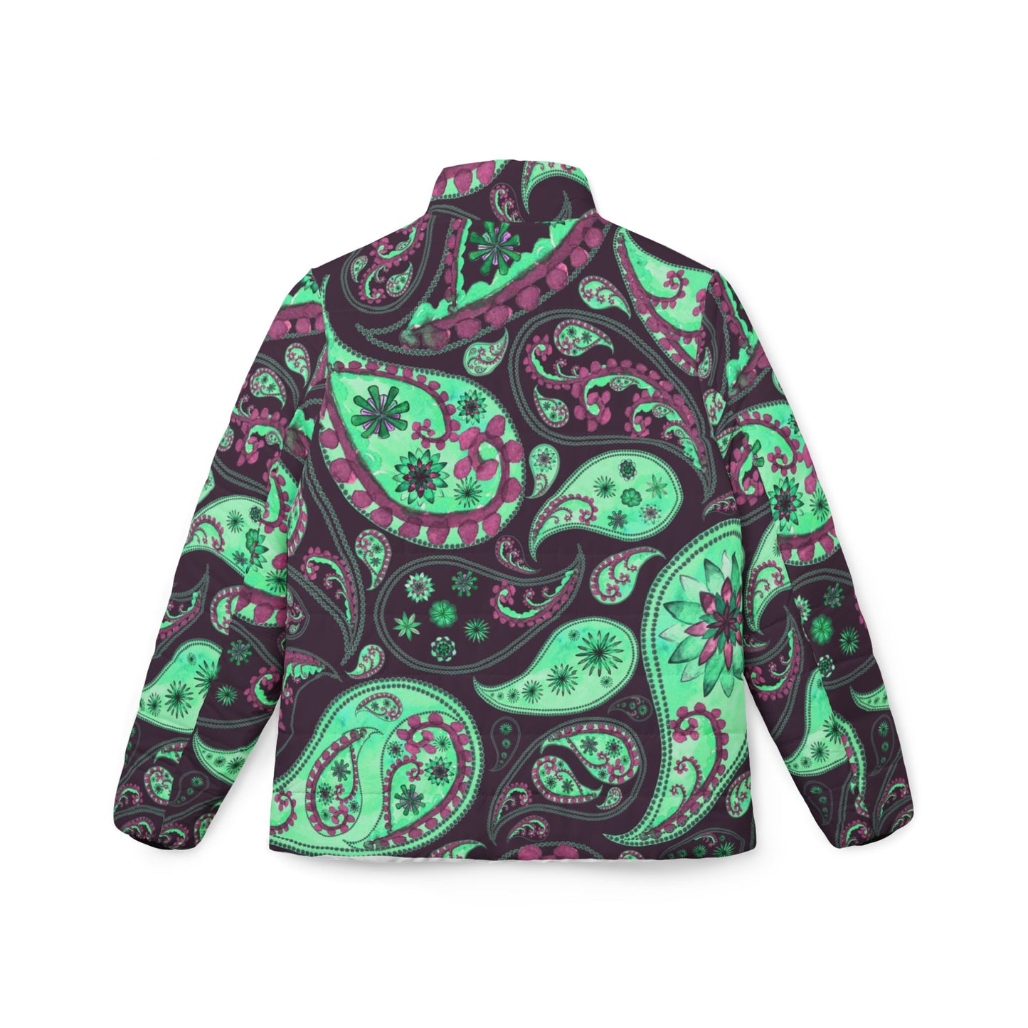 Vibrant Paisley Women’s Puffer Jacket - Stylish Warmth for Every Occasion