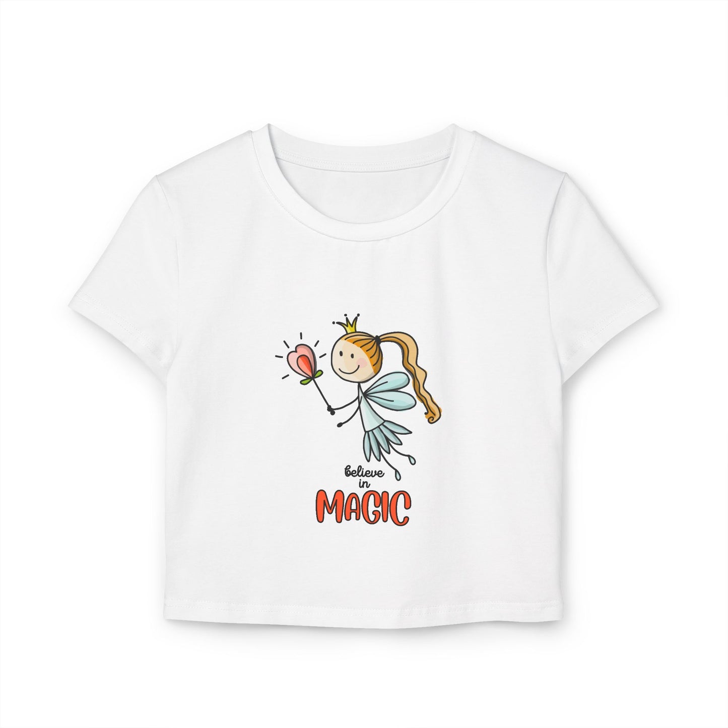 Magic Fairy Women's Baby Tee - Believe in Magic Design