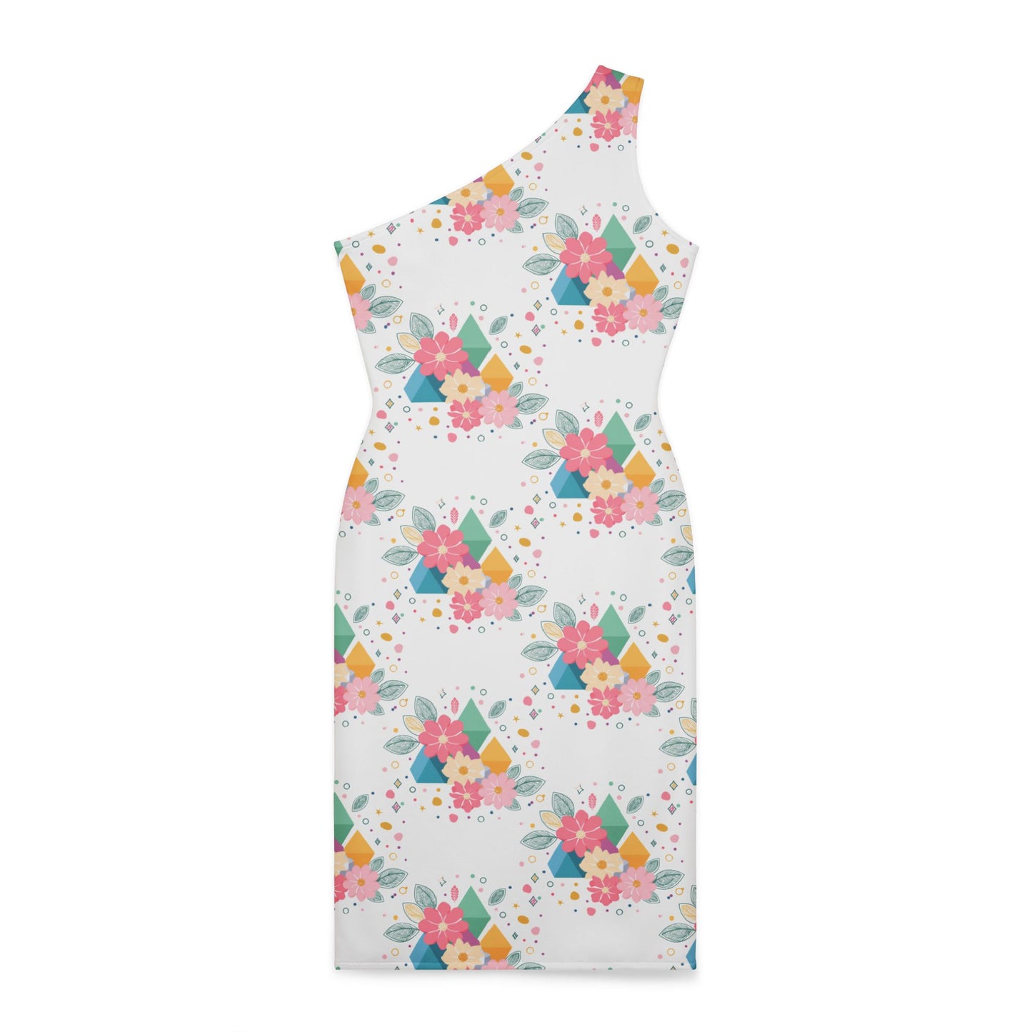 Floral One-Shoulder Dress - Perfect for Summer Parties and Celebrations