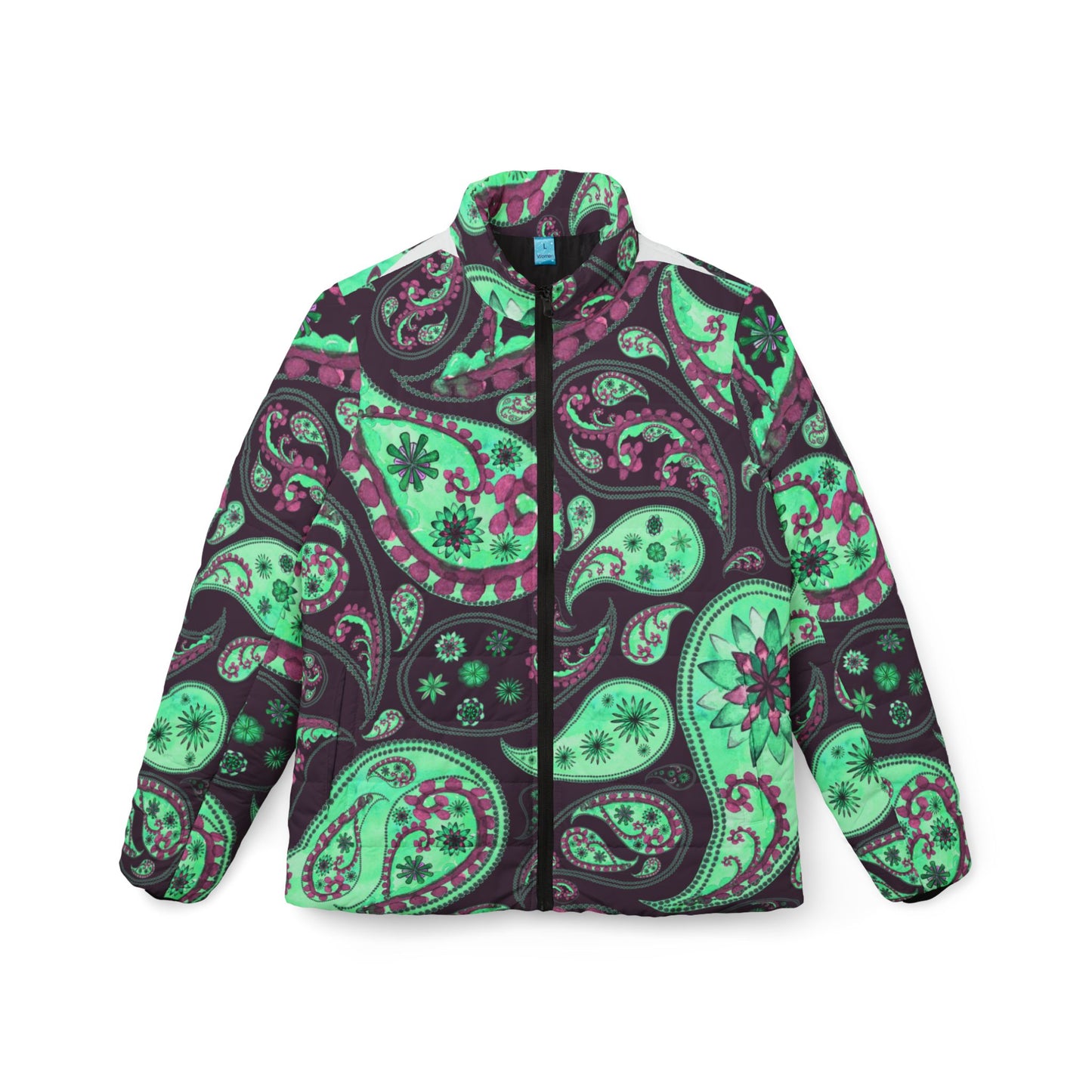 Vibrant Paisley Women’s Puffer Jacket - Stylish Warmth for Every Occasion