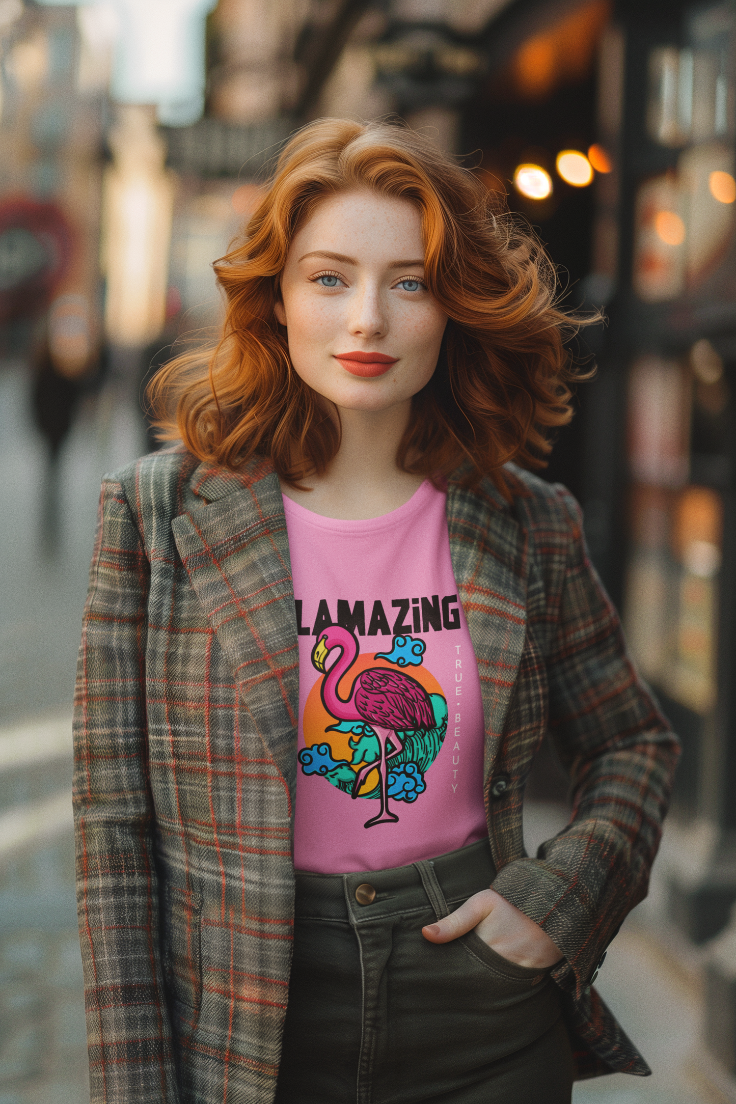 Flamazing Women's Softstyle Tee - Tropical Flamingo Design